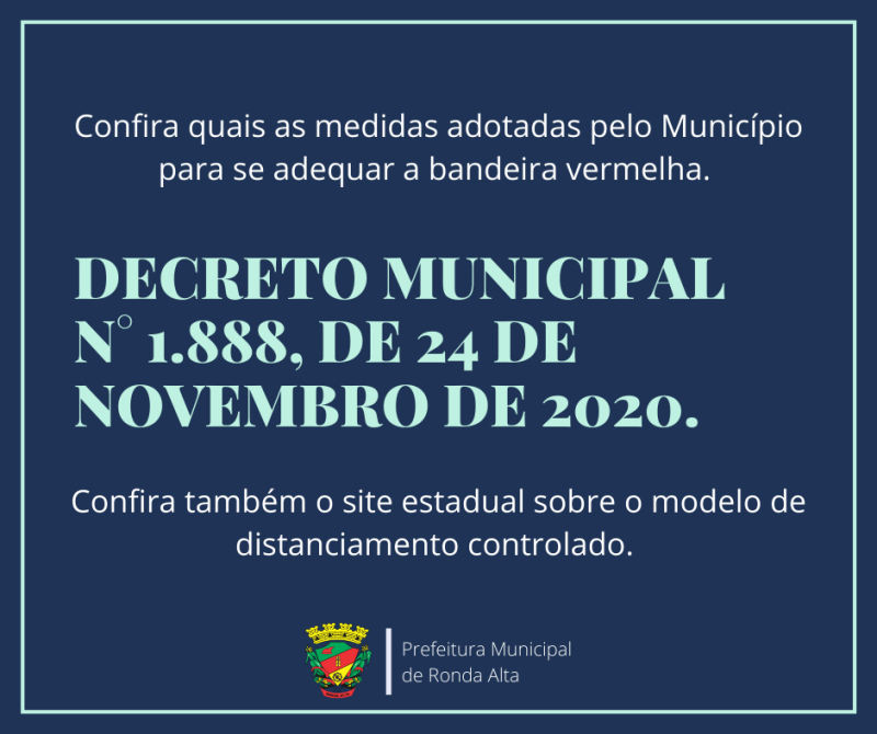 NOVO DECRETO PREVÊ MUDANÇAS EM RELAÇÃO A BANDEIRA VERMELHA